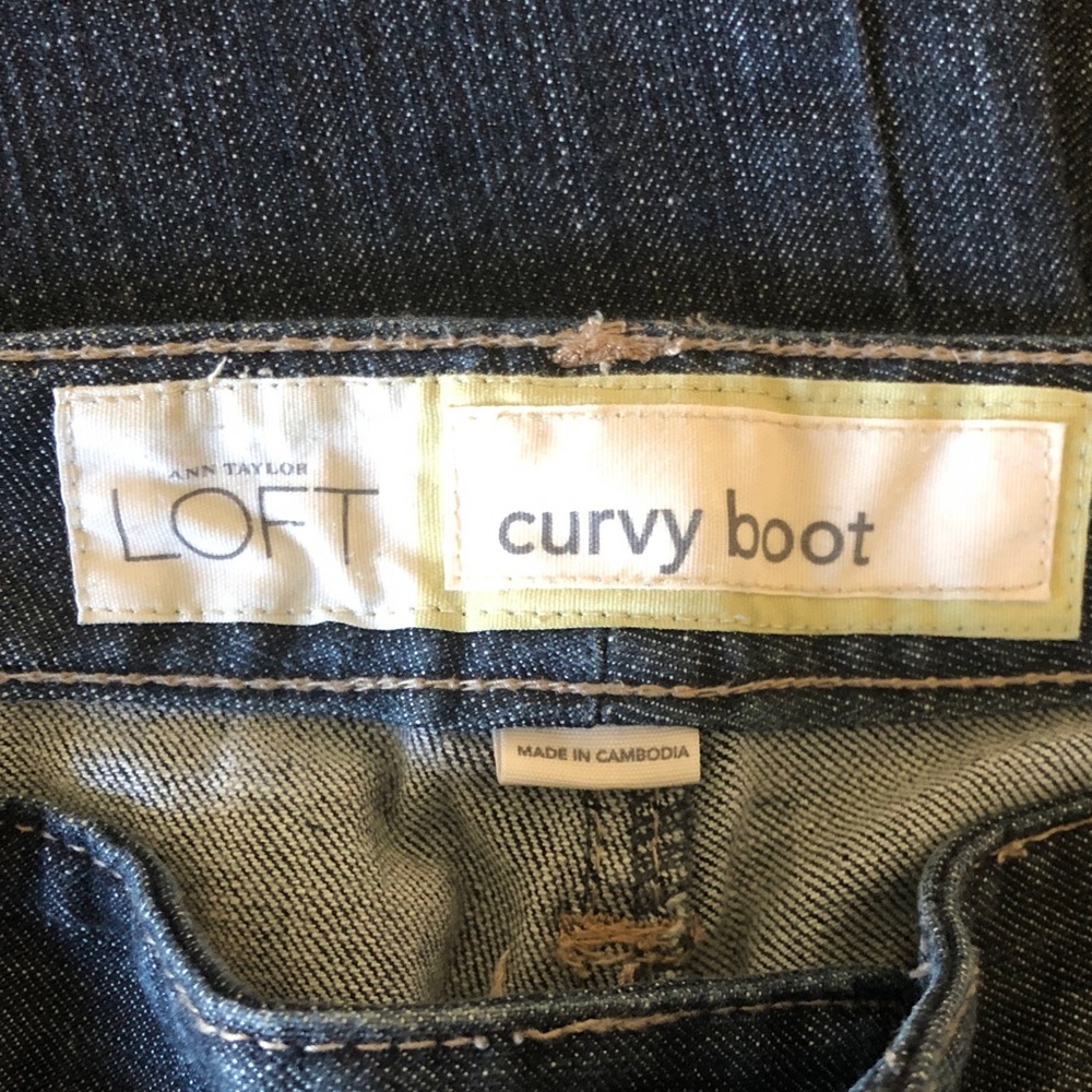 LOFT Curvy Boot Jeans - Dark Blue